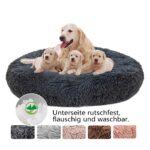 Haoye Hundebett Donut Flauschig – Weiches Haustierkissen in 7 Grössen