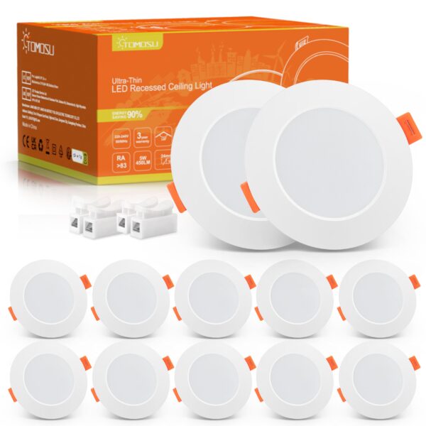 10er Set 5W LED Einbaustrahler 230V – Neutralweiß 4000K Deckenspots für Bad & Wohnraum