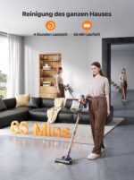 SMOTURE Akku-Staubsauger 50000Pa mit 65Min Laufzeit – kabellos & selbstladend für Tierhaare – Bild 3
