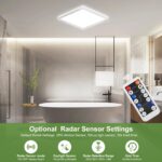 LEZOE LED Deckenleuchte 24W mit Radar-Bewegungsmelder – Dimmbar & 3 Farbtemperaturen – Bild 3