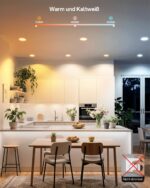 DUSKTEC LED Einbaustrahler RGB 3er Set – 660 lm Deckenspots mit Fernbedienung & Farbwechsel – Bild 3