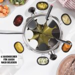 Tristar FO-1109 Fondue-Set 1400W – Edelstahl für 8 Personen mit Saucenring – Bild 4