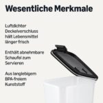 Amazon Basics Tierfutterbehälter 31,2 L mit Rädern – Frischhaltung für Hunde & Katzen – Bild 2