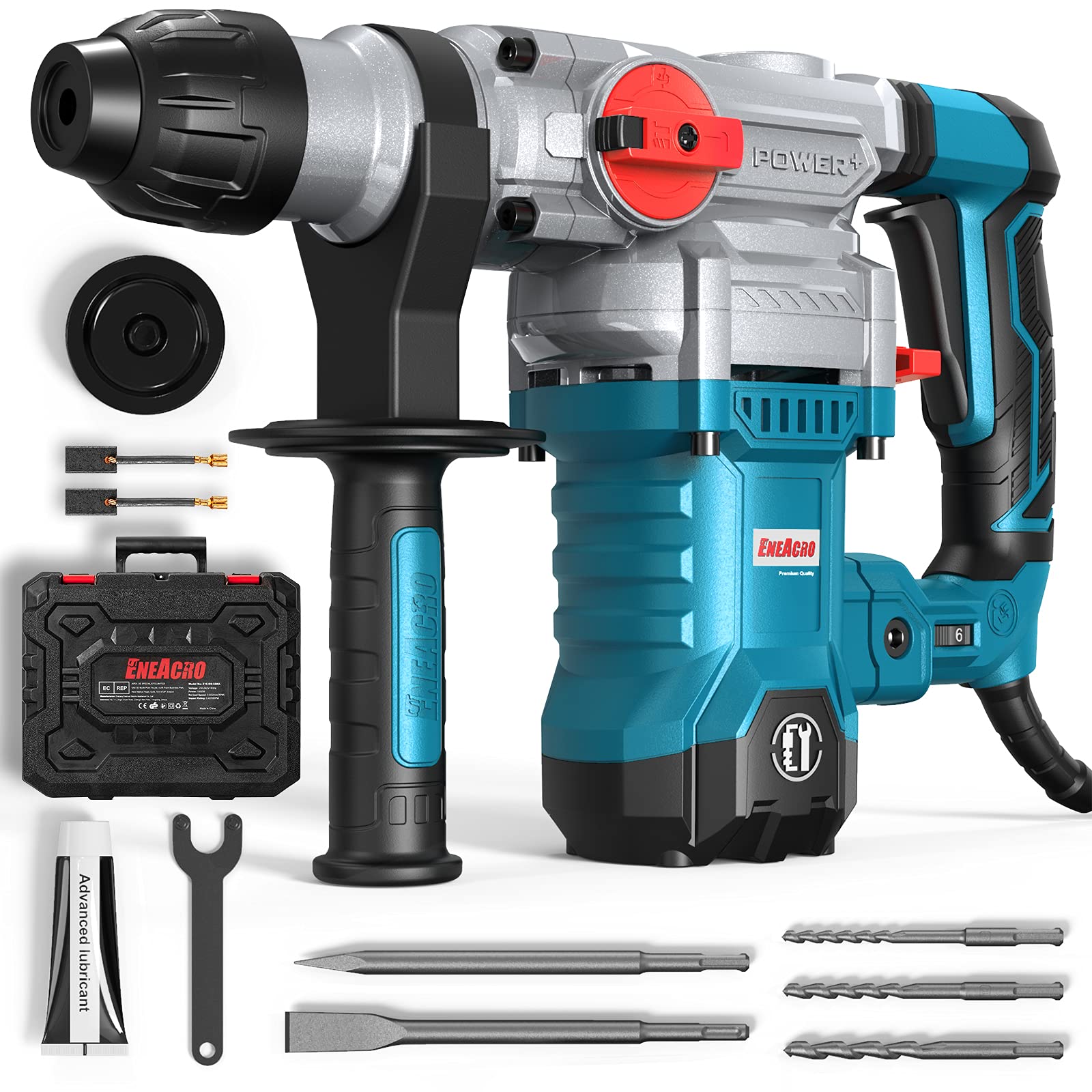 ENEACRO SDS-Plus Abbruchhammer 1500W – Professioneller Bohrhammer mit 6 Joule für Beton & Mauerwerk