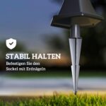 Outsunny Solar Gartenlaterne 2er Set 129 cm – LED Wegeleuchte mit 6h Laufzeit IP44 – Bild 8