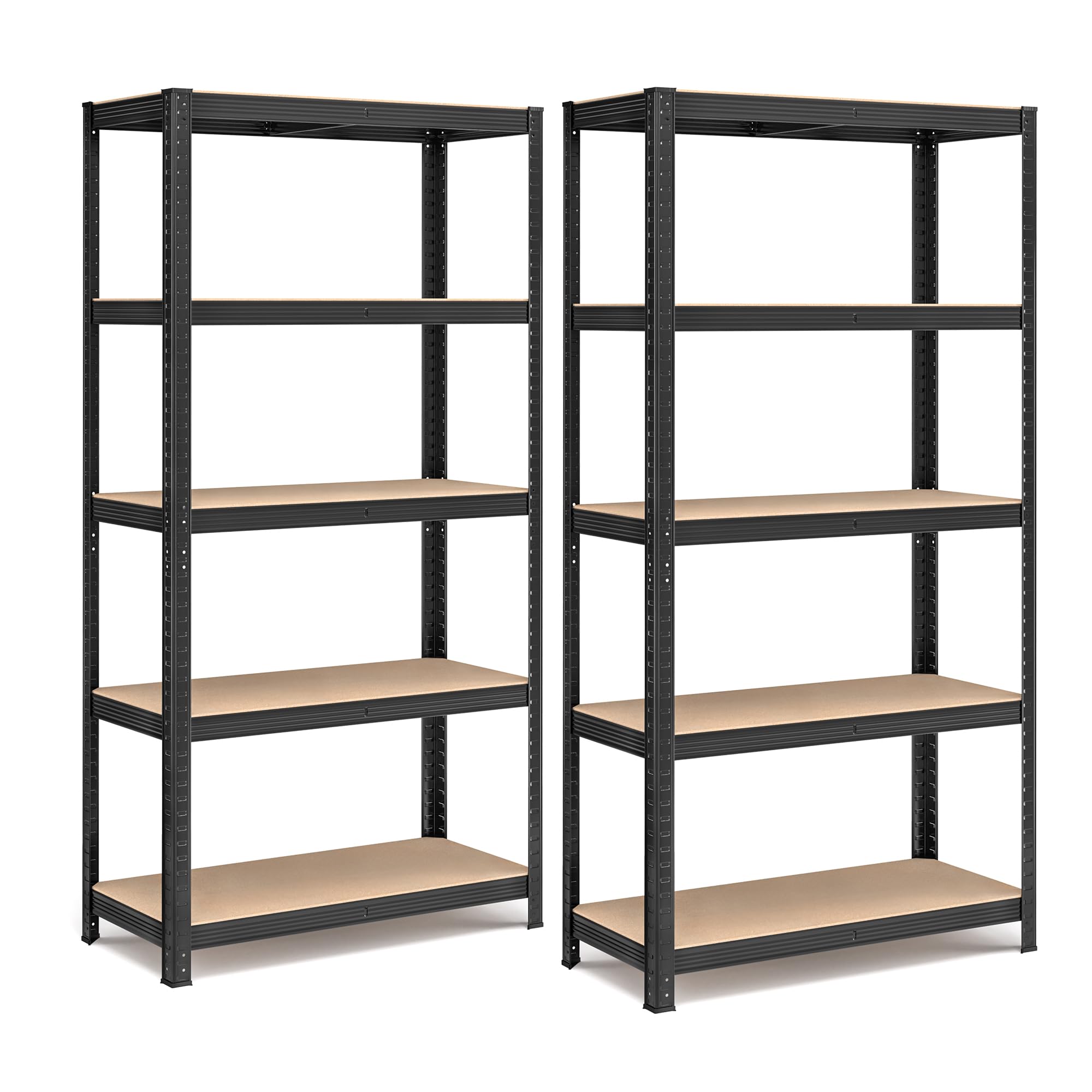SONGMICS Schwerlastregal 2er Set 40x90x180 cm – 175 kg pro Boden für Lager & Garage