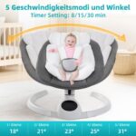 cozydwells Elektrische Babywippe bis 9 kg – Klappbar mit Bluetooth & Fernbedienung für Neugeborene – Bild 2