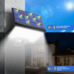 JESLED Solarleuchte 108 LEDs mit Bewegungsmelder & 3 Farbtemperaturen – IP65 Aussenleuchte – Bild 2