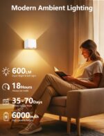 GeyouLux 6000mAh Akku-Wandleuchte mit Bewegungsmelder & Fernbedienung – 4er Set – Bild 3