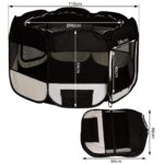 lionto Welpenauslauf Ø 110 cm mit Pop-up-System – Faltbarer Laufstall für Hunde Indoor & Outdoor – Bild 7