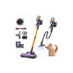 Fieety Akku Staubsauger 55kPa 650W – Kabellos mit 80 Min Laufzeit & Automatikmodus