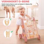 ROBUD Lauflernwagen Holz Rosa – 8 Aktivitäten für sichere erste Schritte ab 12 Monaten – Bild 7