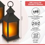 NECESITAS LED Laterne 2er Set – Flackereffekt & Batterien – Wasserfest Indoor & Outdoor – Bild 2