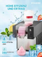 FOHERE Gewerbliche Schnee-Eismaschine 80kg/24h – Bingsu-Maker mit Selbstreinigung – Bild 2