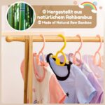 Yorbay Kinder Kleiderständer Bambus mit Aufbewahrungskiste – Garderobenständer für Mädchen & Jungs – Bild 3
