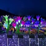 SOLARBABY 4er Set Solarleuchten mit Farbwechsel-LED – Gartendekoration IP65 wasserdicht – Bild 2