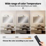 KYOTECH LED Spiegelleuchte 400mm 12W 800LM – Dimmbar mit Fernbedienung & IP44 Wasserschutz – Bild 6