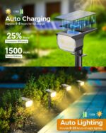btfarm 8er Set Solarstrahler mit 72 LED – IP65 Gartenleuchten Warmweiss – Bild 2