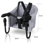Herrselsam Faltbarer Tischsitz für Babys – Portable Sitzerhöhung für Tische 2-8.5cm – Bild 2
