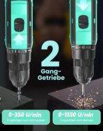VIWKO 20V Akkuschrauber mit 42Nm Drehmoment & 56-teiligem Set – Profi-Bohrschrauber für Heimwerker – Bild 8