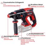 Einhell Professional Akku-Bohrhammer TP-HD 18/22 D Li BL – 18 V Brushless mit SDS-plus – Bild 3