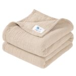 lulumoon Musselin Babydecke 120x120 cm – 4-lagige Baumwolle für Neugeborene & Kleinkinder