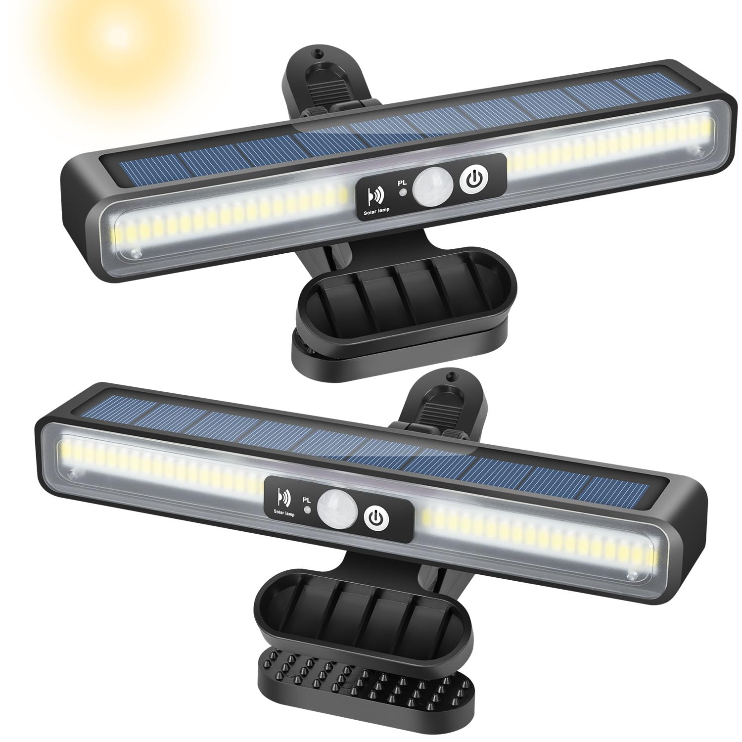 LEKIA Solarleuchte mit Bewegungsmelder – 2er Set Aussenleuchte mit 36 LEDs & 3 Modi