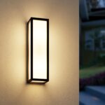 EBION Aussenleuchte Wand Anthrazit mit E27 – IP65 Wandlampe Aluminium für Garten & Eingang