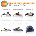 K&H Erhöhtes Hundebett XL – Atmungsaktiv & Kühlend für grosse Hunde – Bild 8