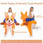 Anroong Aufblasbares Corgi Kostüm – Lustige Hundeverkleidung für Erwachsene & Kinder – Bild 2