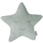 roba Kuschelkissen Stern Frosty Green – Weiches Deko Kissen für Babys & Kleinkinder