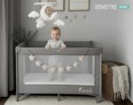 SEVERNO Honey Bunny Baby-Reisebett – Faltbar mit Matratze, Rollen & Transporttasche – Bild 9