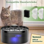 Nenozi Katzenbrunnen Filter Set – 6 Kohlefilter + 6 Schaumfilter für 2,2L Trinkbrunnen – Bild 5
