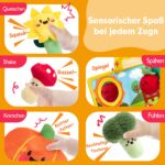 hahaland Montessori Spielzeug ab 6 Monate – Bauernhof Rüben Ziehen Set für Sensorik & Motorik – Bild 5