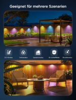 Govee RGBWIC Wandleuchte Aussen 6er-Set – Smarte Gartenbeleuchtung mit Musiksync für Alexa & Matter – Bild 7