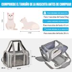 TOFFCAEA Haustier-Transporttasche L 43x28x28 cm – Faltbare Hundebox & Katzentransportbox bis 5kg – Bild 2