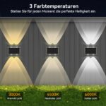TECKNET Solar Wandleuchten 6er Set – IP66 Up & Down Solarlampen für Garten & Terrasse – Bild 3