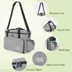 Pecute Hunde-Reisetasche 42x30x18 cm mit 2 Näpfen – Hundetragetasche für Reisen & Camping – Bild 8