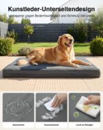 Favodormir Orthopädisches Hundebett XXL 119x73cm – Wasserdicht & Waschbar für Grosse Hunde – Bild 4