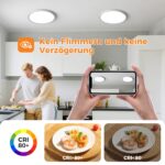 Aphyni LED Deckenleuchte 40cm, 36W 3800lm – 5 Farbtemperaturen für jeden Raum – Bild 3