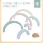 Bieco Holz Regenbogen Pastell – Montessori Stapelspiel für Motorik & Kreativität – Bild 4