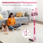 Dzaki Akku Staubsauger 50.000 Pa, 55 Min. Laufzeit – Kabellos mit Anti-Tangle & LED für Tierhaare – Bild 4