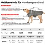 Hunderegenmantel XL wasserdicht mit Kapuze & Reflektoren – Regenschutz für Hunde – Bild 2