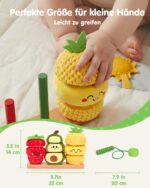 hahaland Montessori Obst-Stapelspiel aus Stoff – Motorik & Sortierspiel für Babys ab 1 Jahr – Bild 8