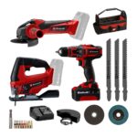 Einhell Power X-Change 18 V Werkzeug-Set – Bohrschrauber, Winkelschleifer & Stichsäge