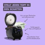 Reishunger Digitaler Reiskocher klein – Starterset für 1-3 Personen mit 8 Kochprogrammen – Bild 7