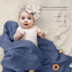 lulumoon Baby Pucktuch 100x100cm Musselin Baumwolle – Atmungsaktive Wickeldecke 2er Set – Bild 4