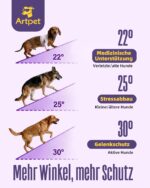 Artpet Klappbare Hunderampe – Höhenverstellbar 34–53 cm für kleine Hunde & Katzen – Bild 3