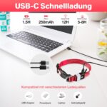 MASBRILL LED Leuchthalsband Hund Grösse S – USB-aufladbar mit 3 Lichtmodi – Bild 2
