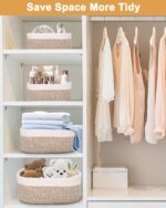 4er-Set Aufbewahrungskörbe aus Baumwollseil – Stapelbar & Multifunktional für jedes Zimmer – Bild 6